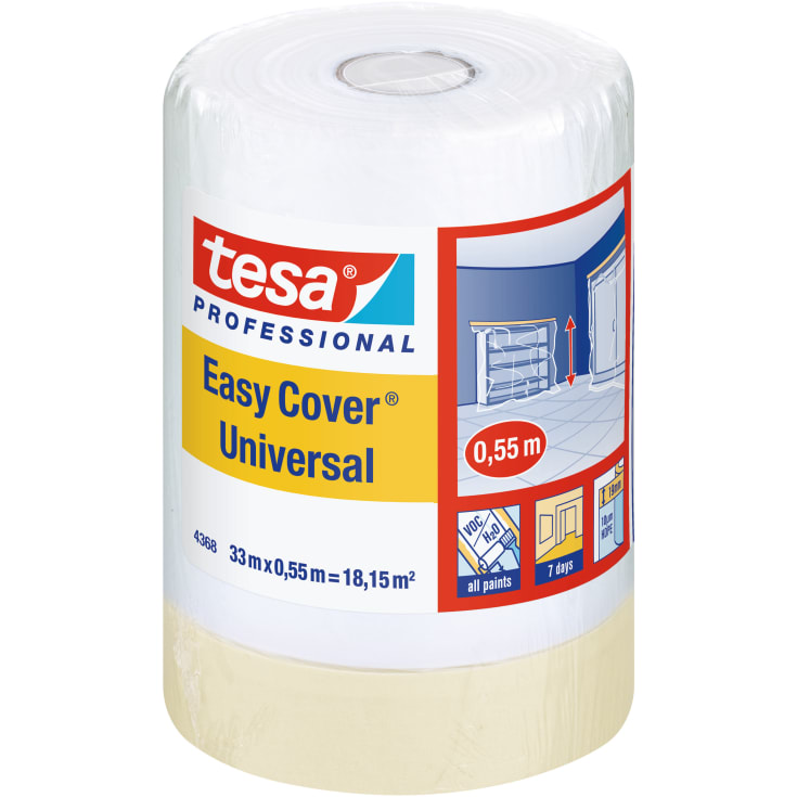 tesa maskeringstejp med plast 4368, 550 mm x 33 m