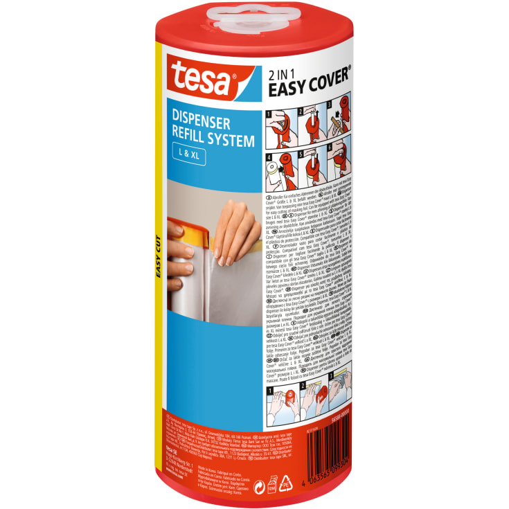 tesa dispenser Easy Cover L/XL, rød