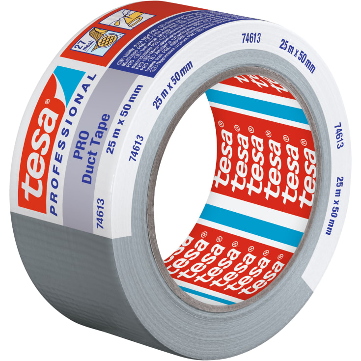 Tesa Pro 74613 lærredstape, grå, 50 mm, 25 meter