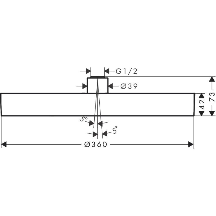 Hansgrohe Rainfinity brusehoved, Ø36 cm, mat hvid