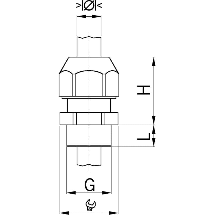 Forskruning M20, Ø7-13 mm, IP68