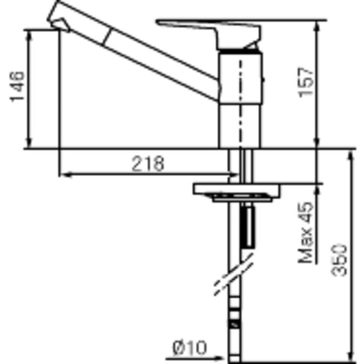Mora Cera K2 køkkenarmatur, krom