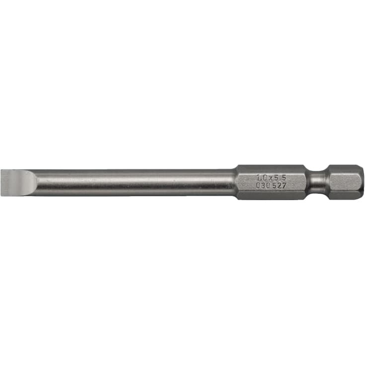 Kærvskruetrækker-bit 1/4", 73 mm, 5,5 mm