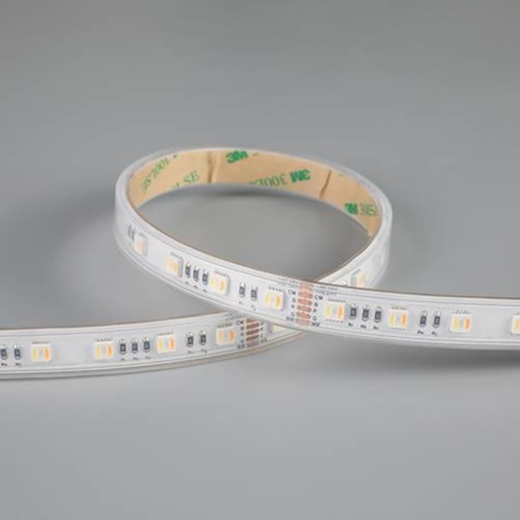 P-Cell 50M RGBTW Strip 24V IP65 18W 290lm/m b:12,5mm klip:100mm