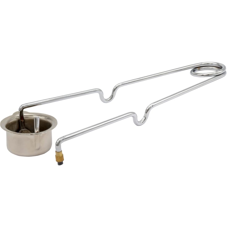 Gastænder med skål, fjedrende stang og udskiftelig tændsten