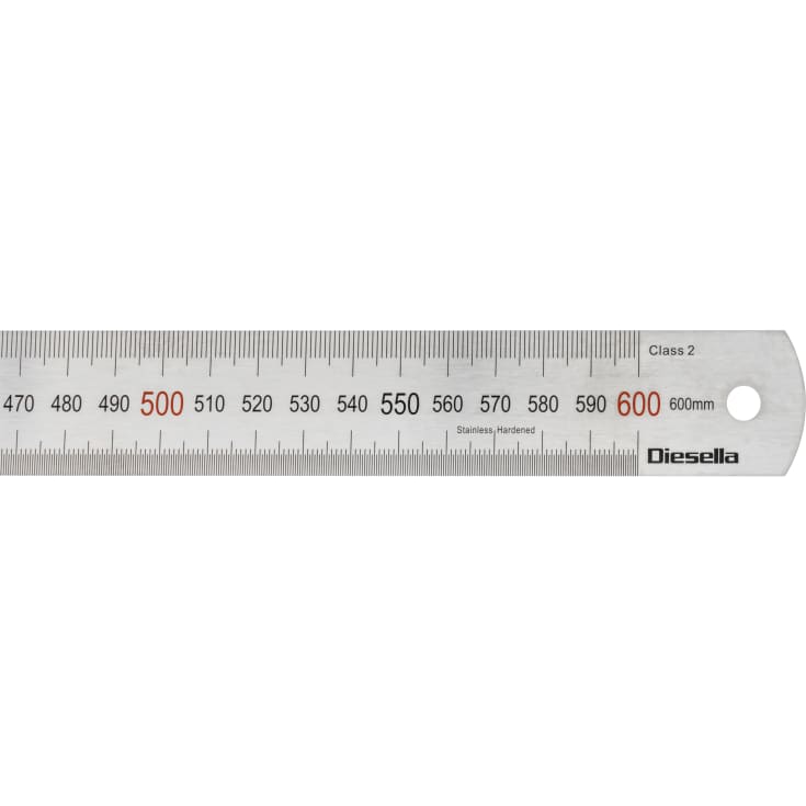 Stållineal 600 x 30 x 1,2 mm