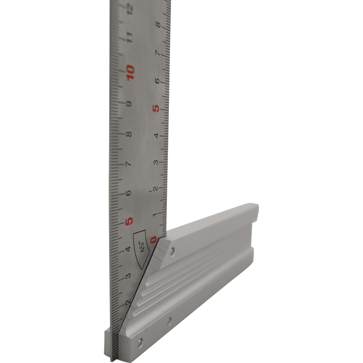 Snedkervinkel 150 x 120 mm, med kraftig base i aluminium