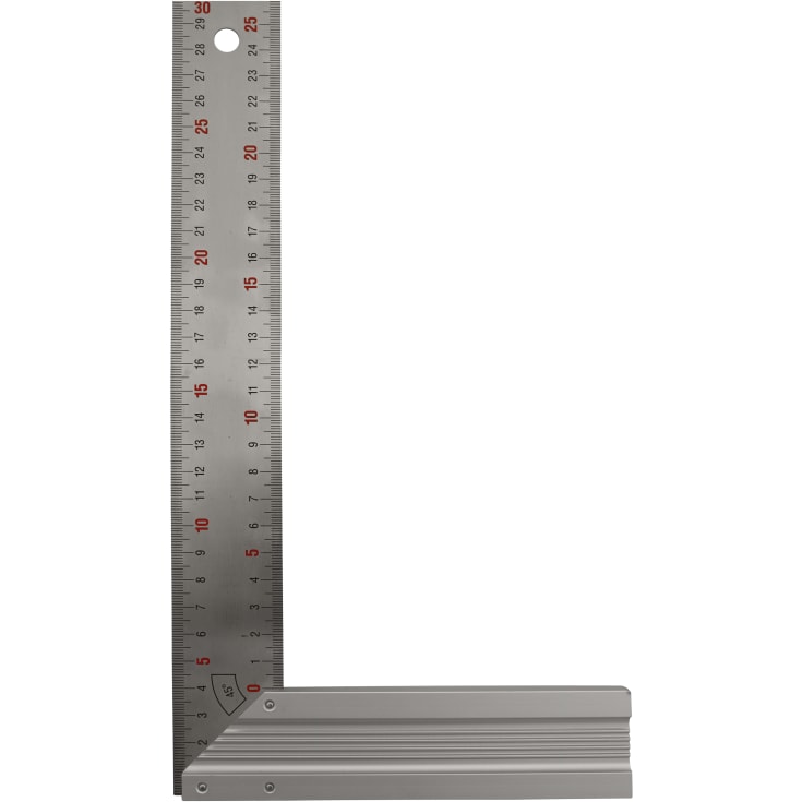 Snedkervinkel 200 x 120 mm, med kraftig base i aluminium