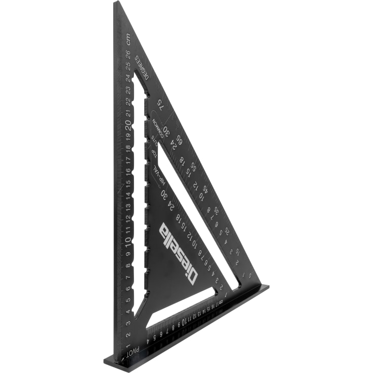 Speedvinkel 0-90º 300 x 300 mm, i alu. med sort-oxideret finish