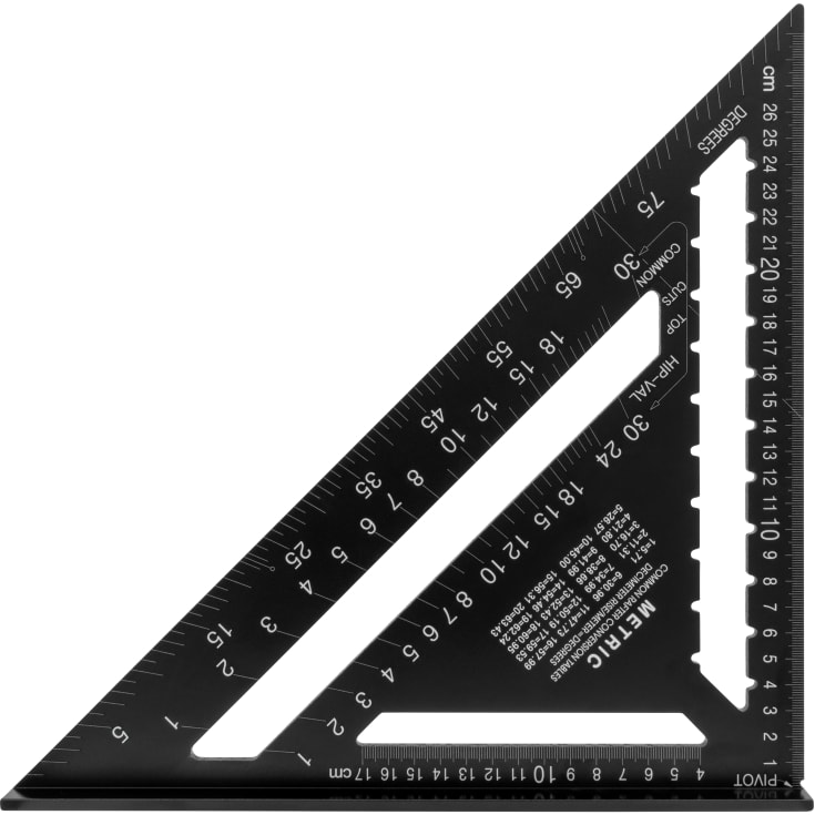 Speedvinkel 0-90º 300 x 300 mm, i alu. med sort-oxideret finish