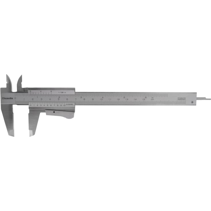Skydelære med klemlås 0-150 x 0,05 mm, 40 mm kæber