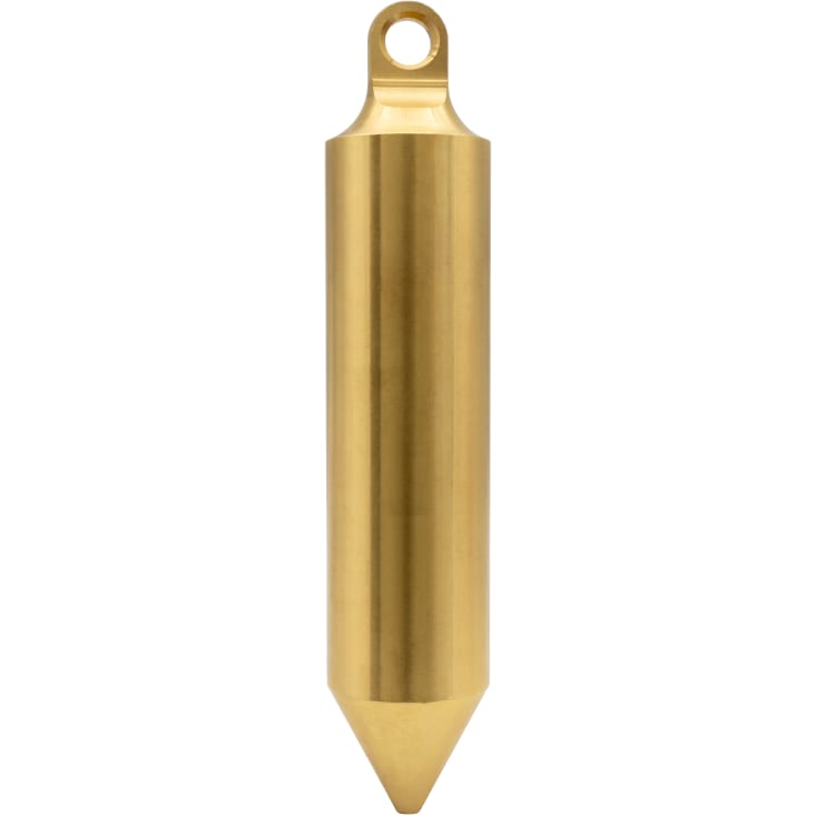 Tankbåndmål m/hvidt stålbånd & messing lod, 20 m