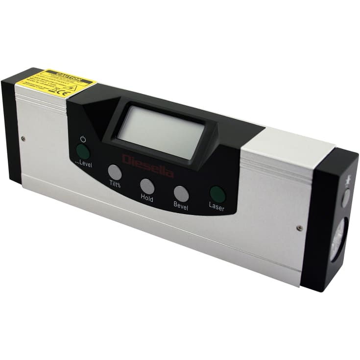 Vaterpas digital 150 mm /0,05° med laser- og LED lys