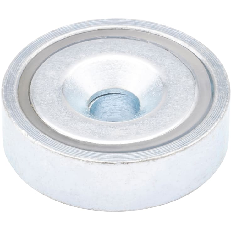 Neodymium pottemagnet Ø20 x 6,0 mm, skruehul Ø4,5 mm