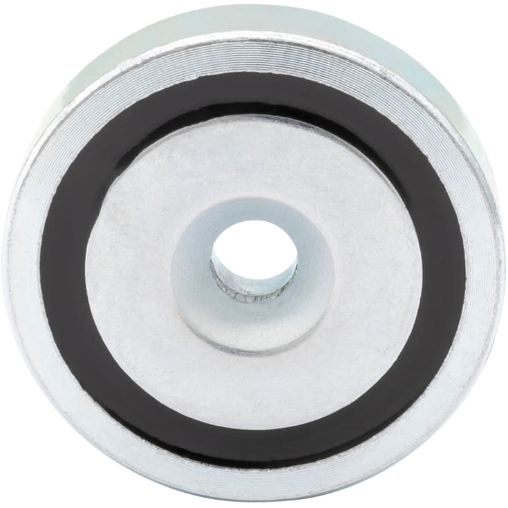 Neodymium pottemagnet Ø32 x 7,0 mm, skruehul Ø5,5mm