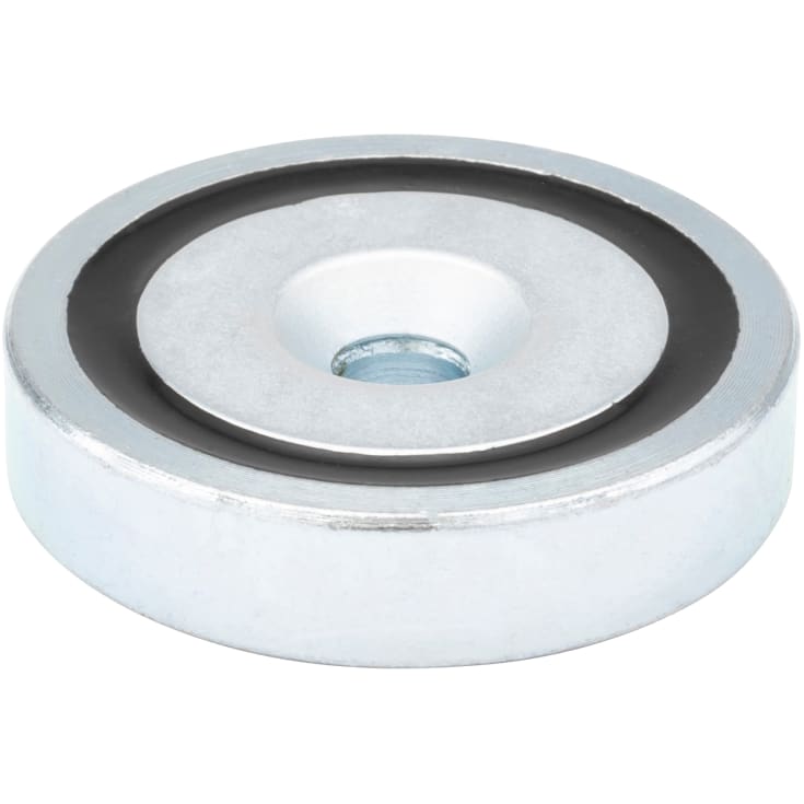 Neodymium pottemagnet Ø32 x 7,0 mm, skruehul Ø5,5mm