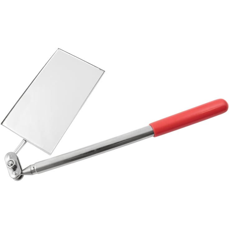 Inspektionsspejl 51 x 89 mm, med led & teleskopstang