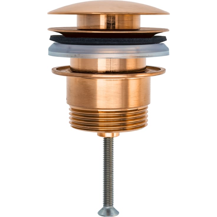 Duravit Push-open bottenventil, borstad brons