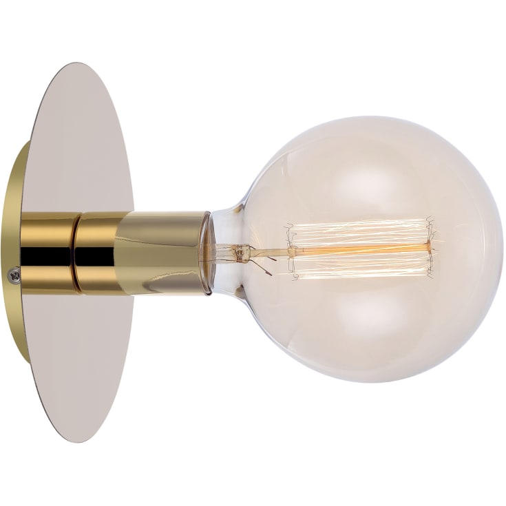 Markslöjd Disc vegglampe, messing
