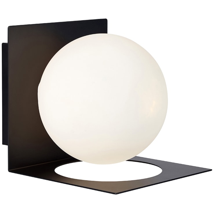 Markslöjd Zenit vegglampe, sort/opal