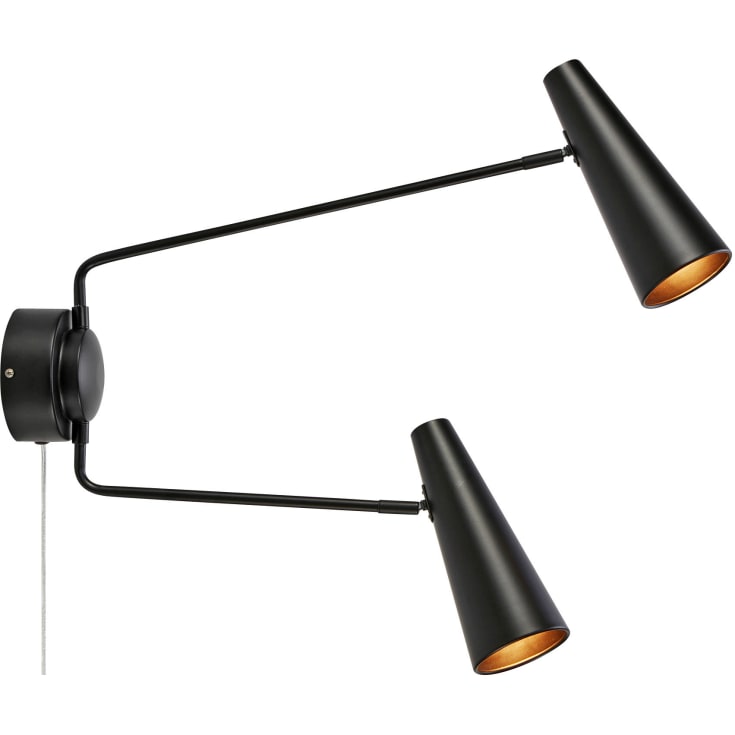 Markslöjd Peak vegglampe, sort