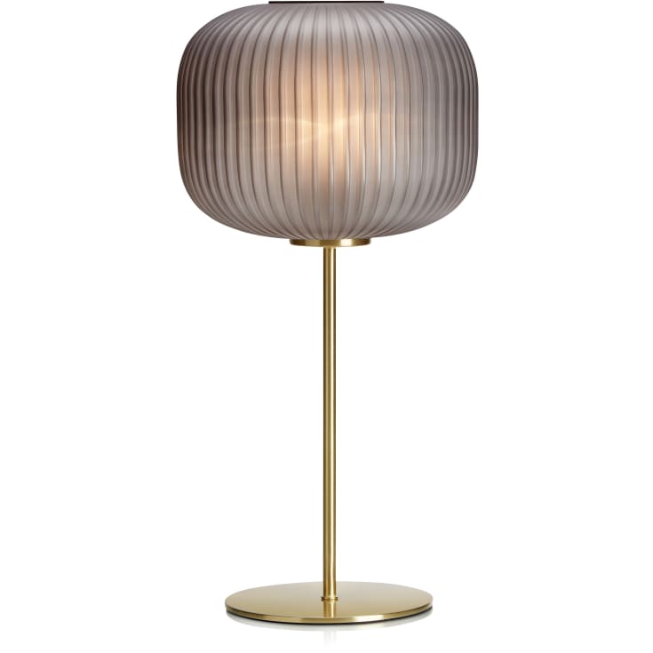 Markslöjd Sober bordlampe, røyk/messing