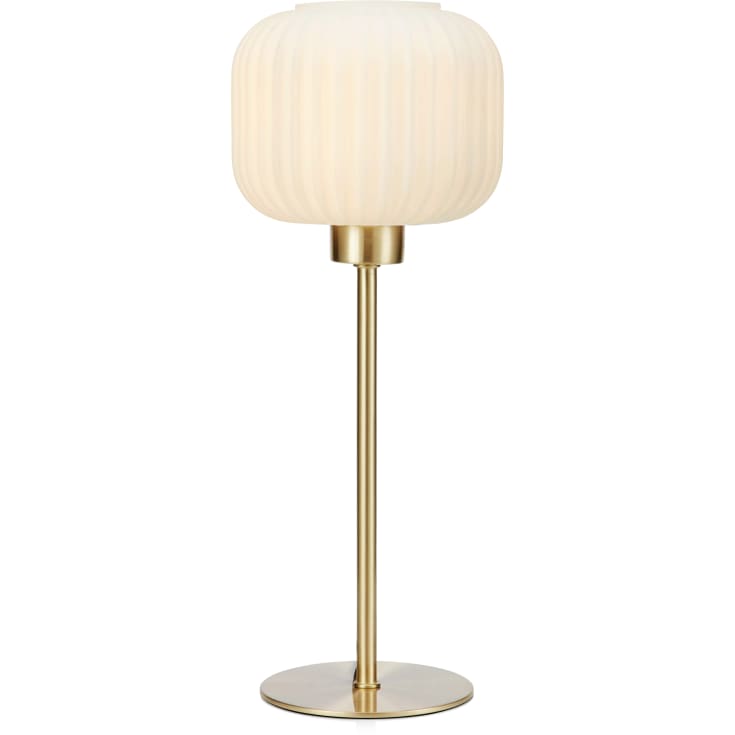 Markslöjd Sober bordlampe, messing/opal, 38 cm