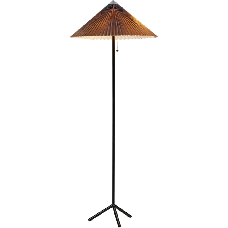 Markslöjd Plisado gulvlampe, sort/grå
