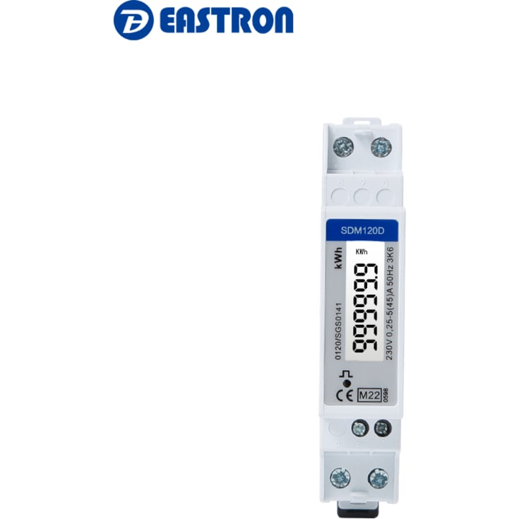 KWH måler 1 faset, 1 modul direkte måling (45A) SDM120D MID