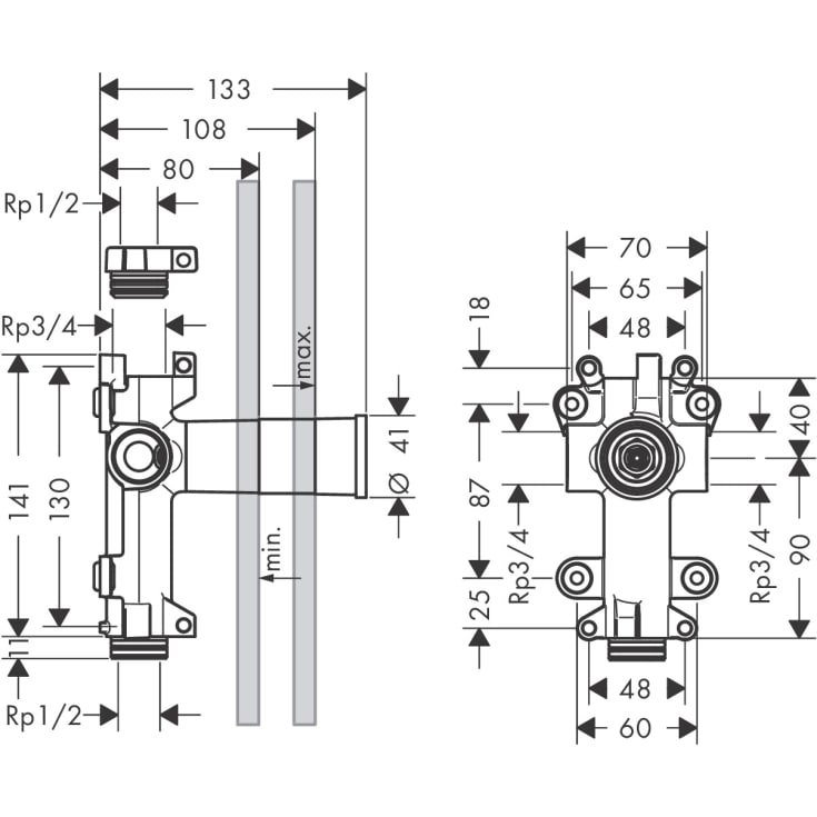 AXOR Starck Shower indb.modul t/ventil