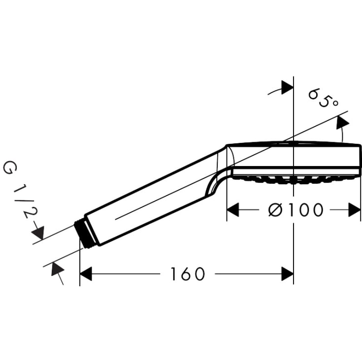 Hansgrohe Crometta handdusch, vattenbesparande, krom