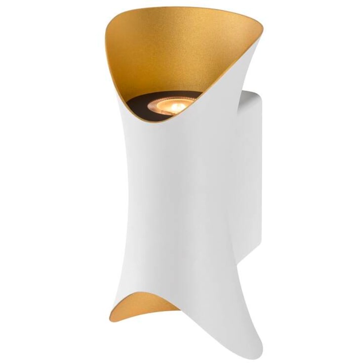 SLV Modela udendørs væglampe, hvid/guld