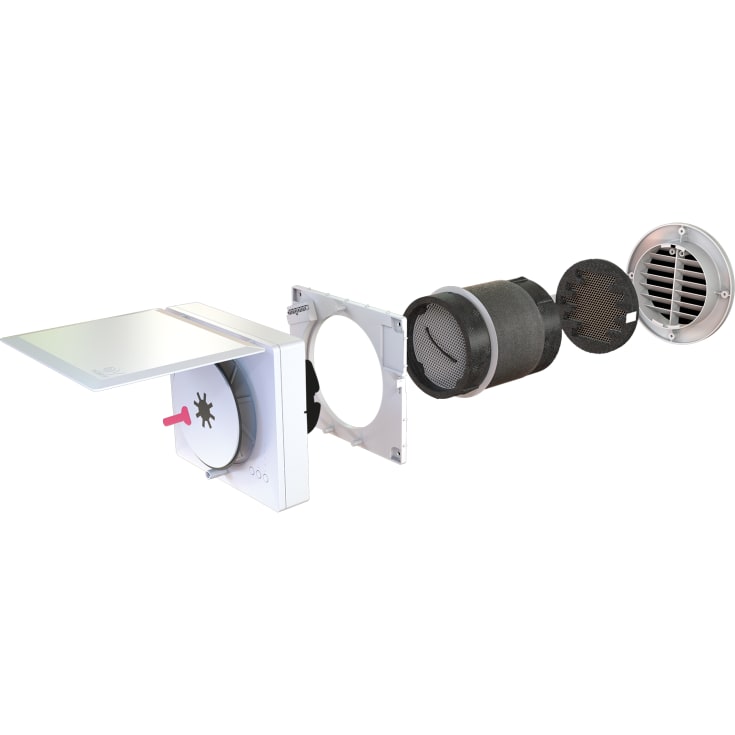 Varmegjenvinning HRW Ø100 Multicom med fjernkontroll