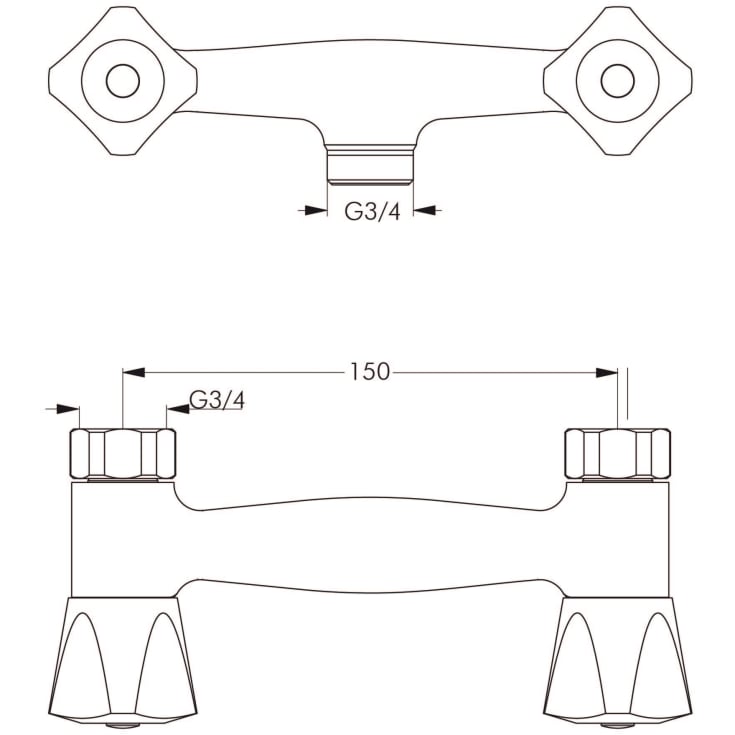Børma Standard brusearmatur, krom