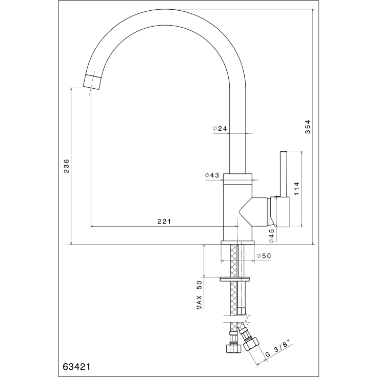 Cassøe Newform X-Trend køkkenarmatur, antracit