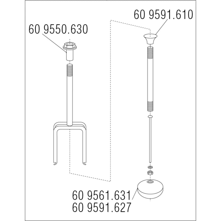 Gustavsberg bundventil t/315 & 325 FØR 1982