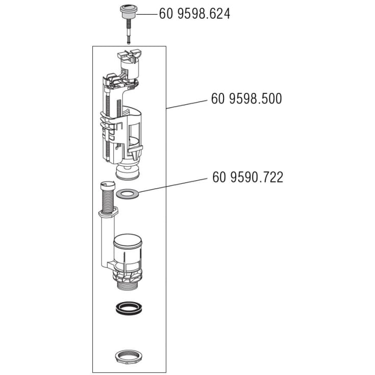 Gustavsberg T2/T1 bundventilpakning