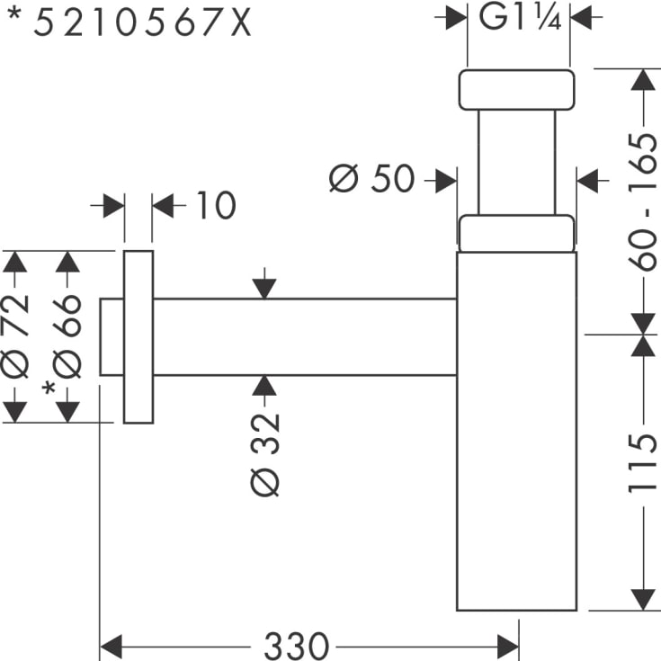 Hansgrohe Flowstar S vandlås, krom