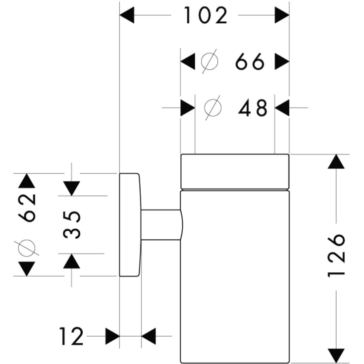 Hansgrohe Logis tandkrus, børstet nikkel