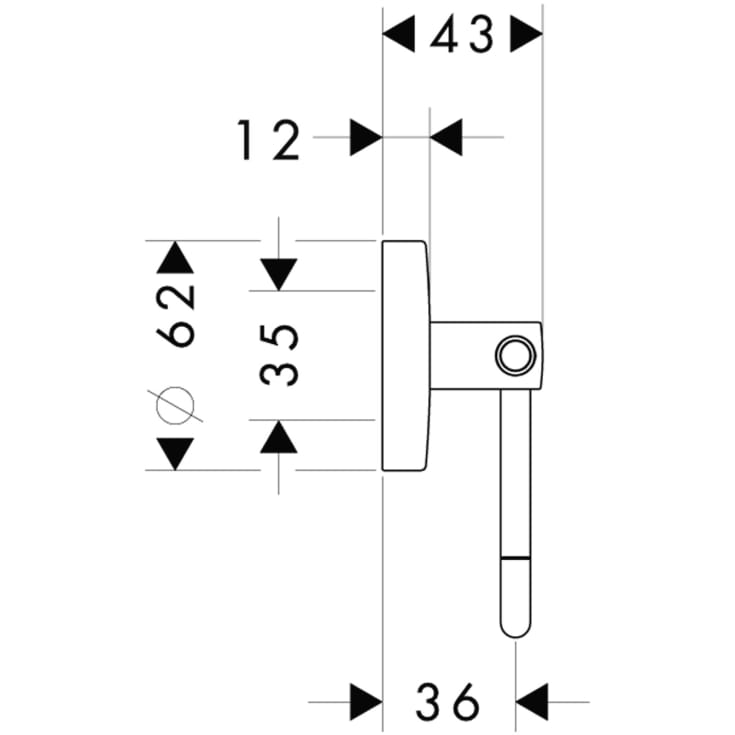 Hansgrohe Logis toiletrulleholder, børstet nikkel