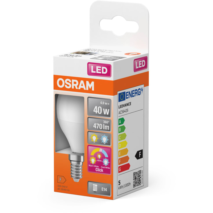 Ledvance Active & Relax E14 klotlampa, 2700K-4000K, 4,9W