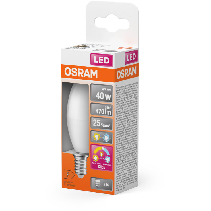 Ledvance Active & Relax E14 kertepære. 2700K-4000K, 4,9W