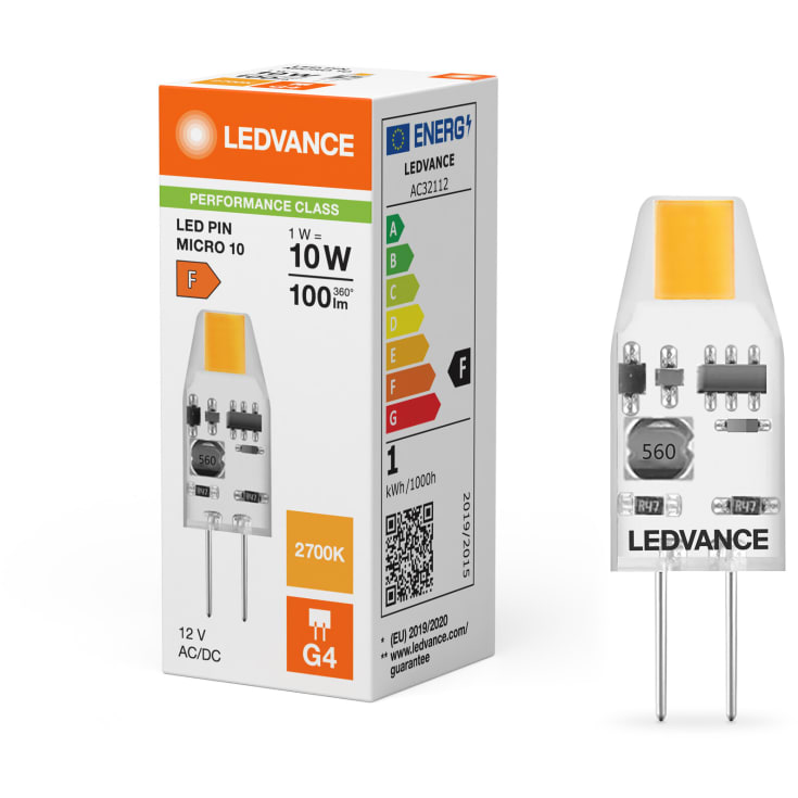 Ledvance Parathom G4 stiftlampa, 2700K, 1W