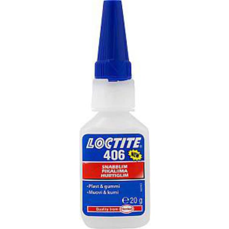 Loctite 406 snabbhärdande lim, tunnflytande, 20 g