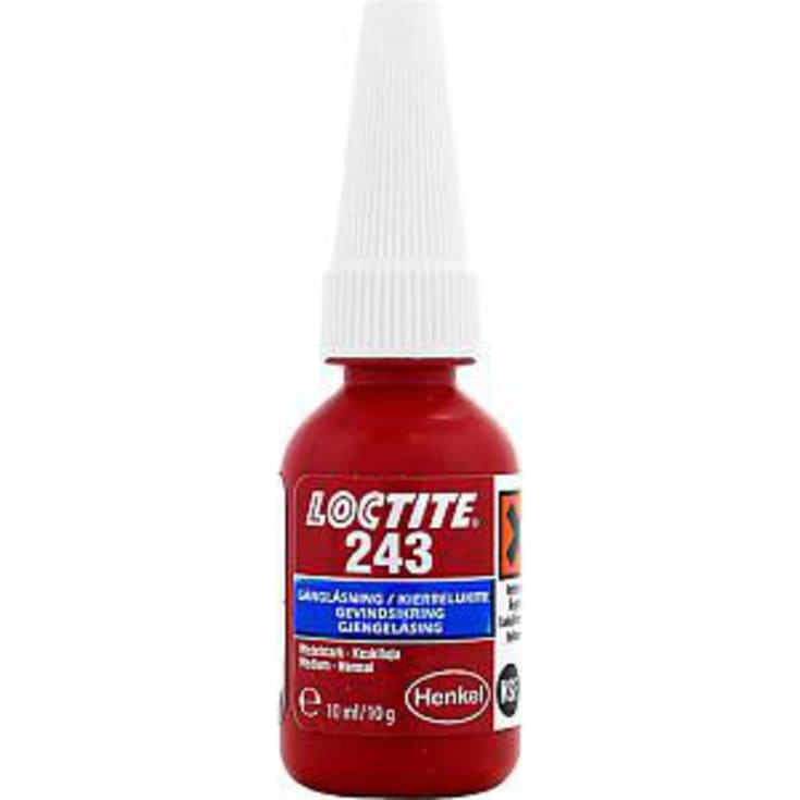 Loctite 243 gänglåsning, medium styrka, 10 ml