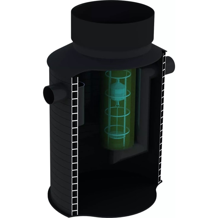 Uponor 3 l/s kl. 1 olieudskiller m/300 l sf., 160 mm til-/afgang