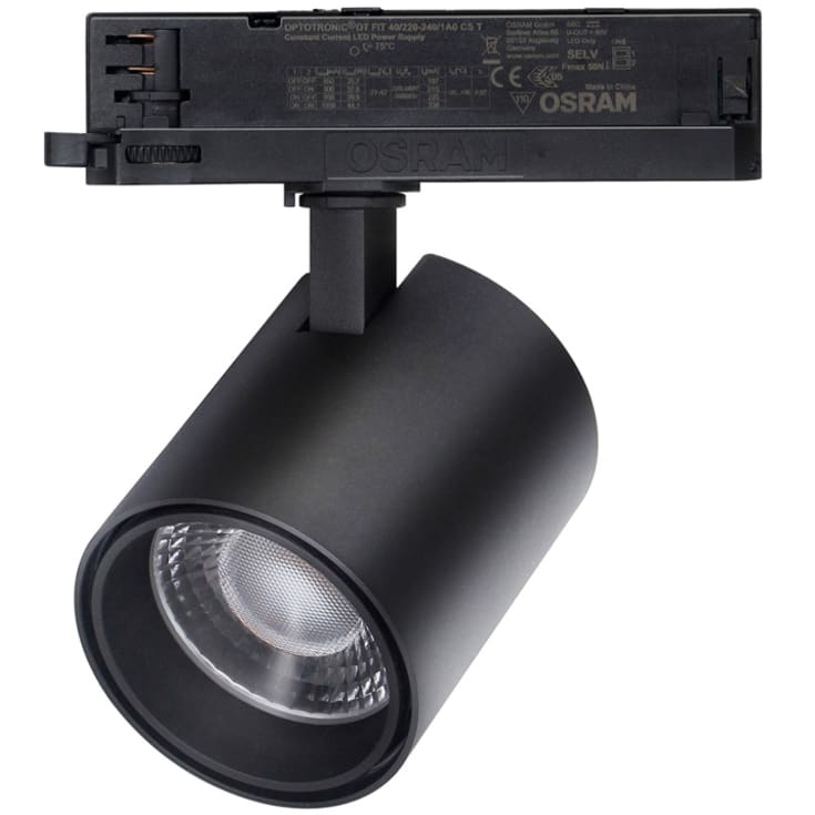 grön:ID In-Track LED rail spot 3F svart 30W 4000K