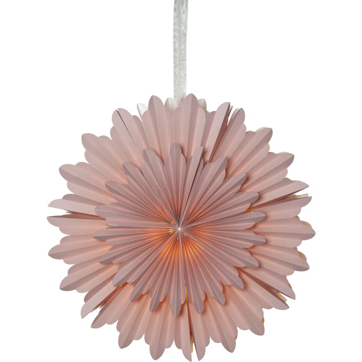 Star Trading Crystal adventsstjärna med ljus, 50 cm, rosa