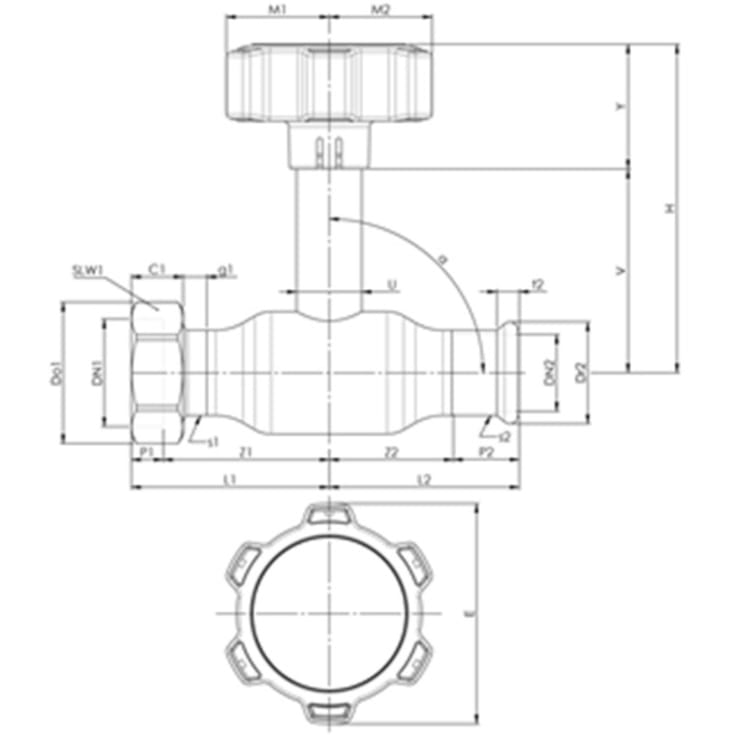 BROEN Full Flow Galvanized, 18xG3/4 SW, DN15, High, Gear