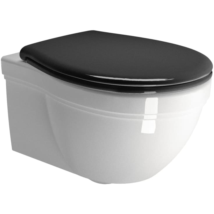 GSI Classic toiletbræt, soft close, aftagelig, sort